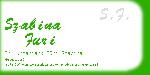 szabina furi business card